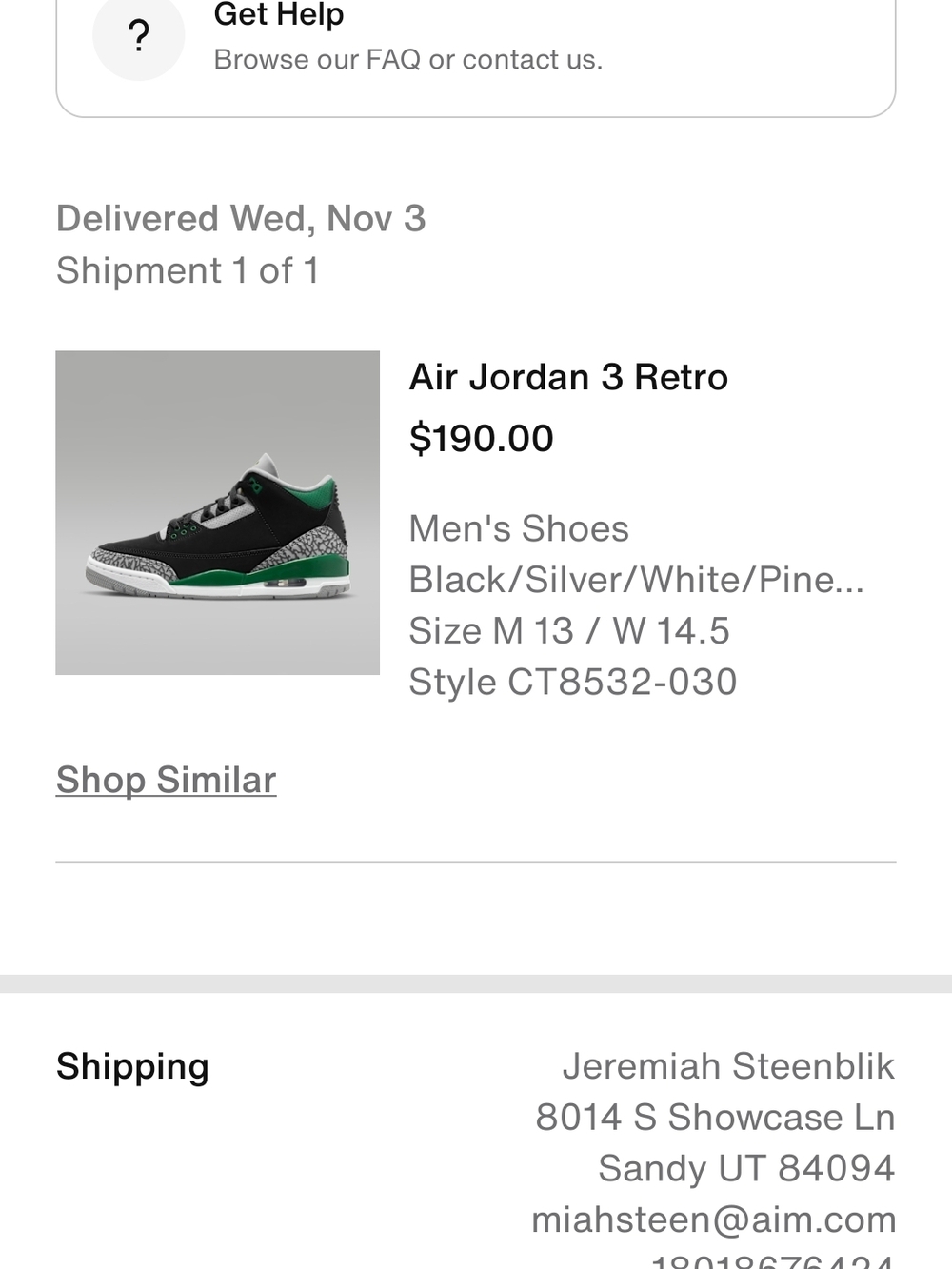 Jordan 3 Pine Green - Picture 12 of 12